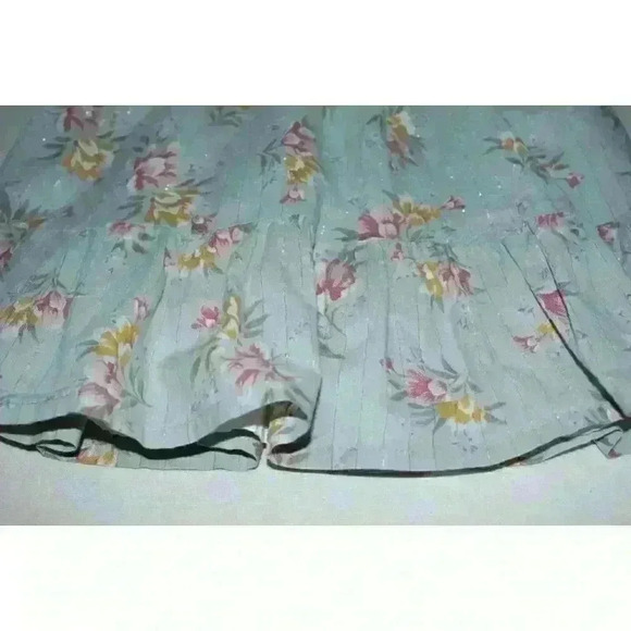 Oshkosh Floral Metallic Thread Ruffled Layered Boho Girls Toddlers Dress Size 2T - Picture 10 of 16